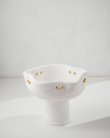 Terra Brass Pedestal Bowl