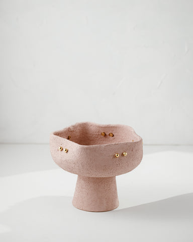 Terra Brass Pedestal Bowl