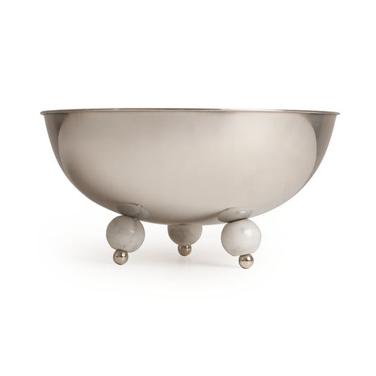Silver Stone Serving Bowl