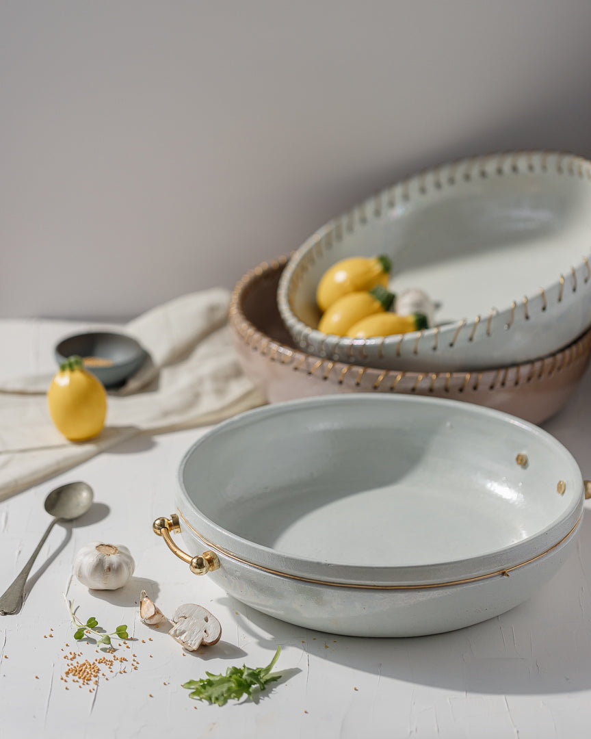 Terra Brass Serving Plate