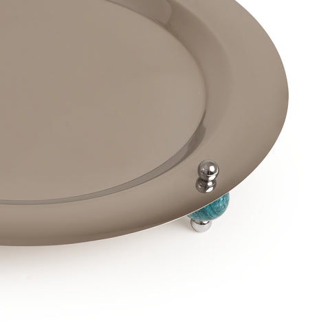 Silver Stone Round