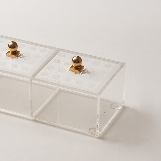 White Cane Treat Tray