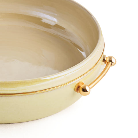 Terra Brass Serving Plate