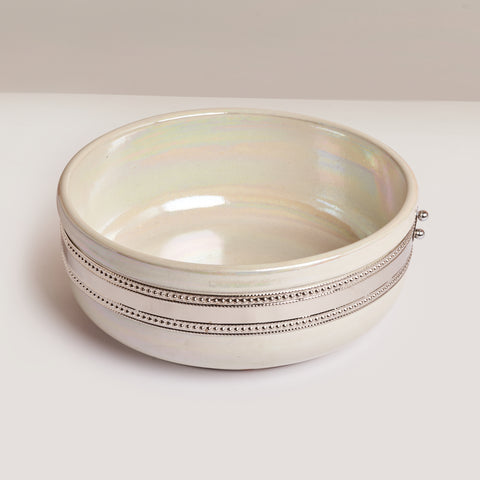 Terra Brass Round Pot