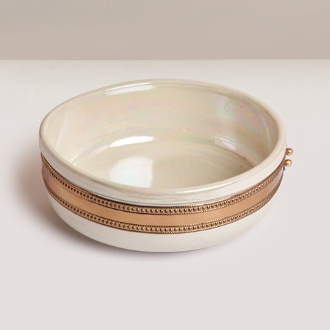 Terra Brass Round Pot