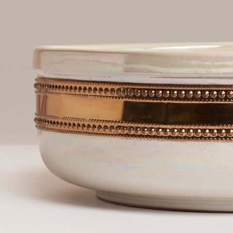 Terra Brass Round Pot