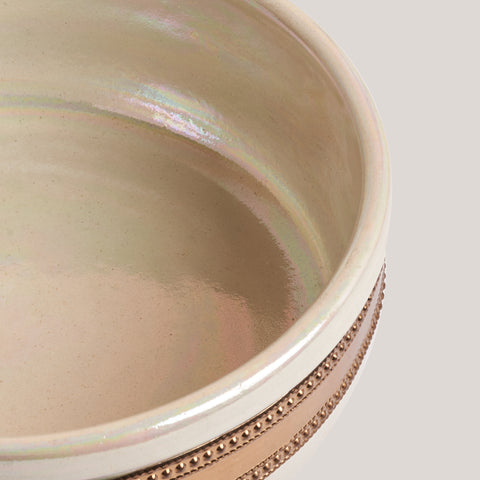 Terra Brass Round Pot