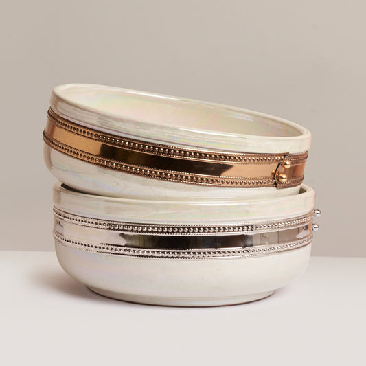 Terra Brass Round Pot